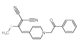 Propanedinitrile,2-[1-(methylthio)-2-[1-(2-oxo-2-phenylethyl)-4(1H)-pyridinylidene]ethylidene]- picture