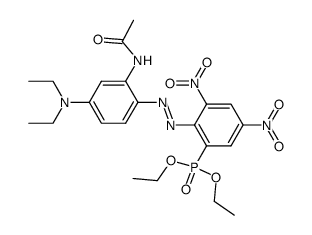 2-acetamido-4-diethylamino-6-diethylphosphonato-2',4'-dinitroazobenzene Structure