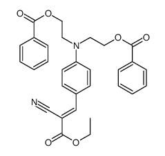 2-[N-(2-benzoyloxyethyl)-4-[(E)-2-cyano-3-ethoxy-3-oxoprop-1-enyl]anilino]ethyl benzoate Structure