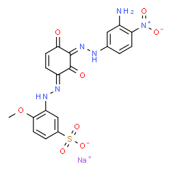 sodium 3-[[3-[(3-amino-4-nitrophenyl)azo]-2,4-dihydroxyphenyl]azo]-4-methoxybenzenesulphonate Structure