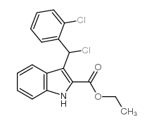 3-[CHLORO(2-CHLOROPHENYL)METHYL]-1H-INDOLE-2-CARBOXYLIC ACID ETHYL ESTER Structure