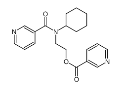 2-[cyclohexyl(pyridine-3-carbonyl)amino]ethyl pyridine-3-carboxylate结构式