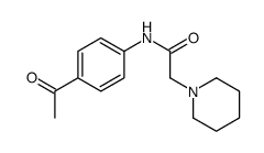 N-(4-acetylphenyl)-2-piperidin-1-ylacetamide结构式