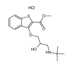 methyl 3-(3-(tert-butylamino)-2-hydroxypropoxy)benzo[b]thiophene-2-carboxylate hydrochloride结构式