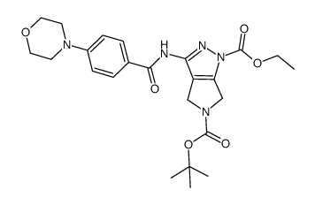 5-tert-butyl 1-ethyl 3-[(4-morpholin-4-ylbenzoyl)amino]-4,6-dihydropyrrolo[3,4-c]pyrazole-1,5-dicarboxylate Structure