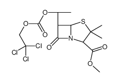 methyl (2S,5R)-3,3-dimethyl-7-oxo-6-[1-(2,2,2-trichloroethoxycarbonyloxy)ethyl]-4-thia-1-azabicyclo[3.2.0]heptane-2-carboxylate结构式