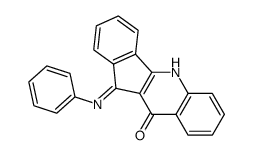 5,10-dihydro-11-(phenylimino)-11H-indeno[1,2-b]quinolin-10-one结构式