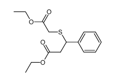 ethyl 3-(ethoxycarbonylmethylmercapto)-3-phenylpropanoate结构式