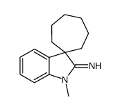 Spiro[cycloheptane-1,3-[3H]indol]-2(1H)-imine, 1-methyl- (9CI)结构式