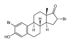 2,16α-dibromo-3-hydroxyestra-1,3,5(10)-trien-17-one Structure