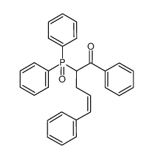 (Z)-1,5-diphenyl-2-diphenylphosphinoyl-pent-4-en-1-one结构式