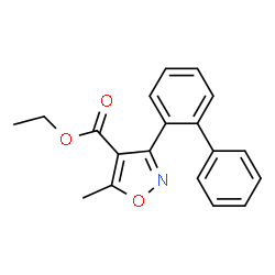 4-Isoxazolecarboxylicacid,3-[1,1-biphenyl]-2-yl-5-methyl-,ethylester(9CI)结构式