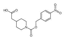 2-[1-[(4-nitrophenyl)methoxycarbonyl]piperidin-4-yl]acetic acid Structure