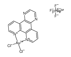 [Au(dipyrido[3,2-f:2',3'-h]quinoxaline)Cl2](PF6) Structure