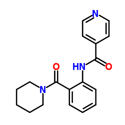 N-[2-(1-Piperidinylcarbonyl)phenyl]isonicotinamide结构式