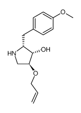 (2R,3S,4S)-4-allyloxy-3-hydroxy-2-(p-methoxybenzyl)-pyrrolidine结构式