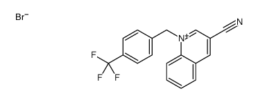 1-[[4-(trifluoromethyl)phenyl]methyl]quinolin-1-ium-3-carbonitrile,bromide Structure