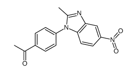 1-[4-(2-methyl-5-nitrobenzimidazol-1-yl)phenyl]ethanone Structure