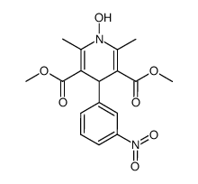 1-hydroxy-2,6-dimethyl-4-(3-nitrophenyl)-1,4-dihydropyridine-3,5-dicarboxylic acid dimethyl ester结构式