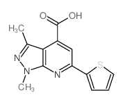 1,3-DIMETHYL-6-THIOPHEN-2-YL-1H-PYRAZOLO[3,4-B]PYRIDINE-4-CARBOXYLIC ACID图片