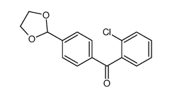 2-CHLORO-4'-(1,3-DIOXOLAN-2-YL)BENZOPHENONE结构式