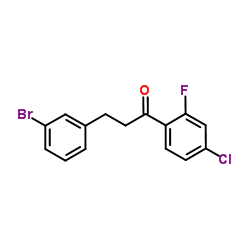 3-(3-Bromophenyl)-1-(4-chloro-2-fluorophenyl)-1-propanone结构式