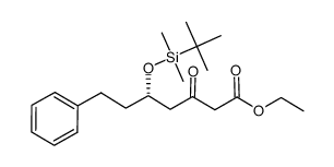 ethyl (S)-5-((tert-butyldimethylsilyl)oxy)-3-oxo-7-phenylheptanoate结构式