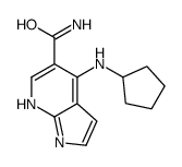 4-(cyclopentylamino)-1H-pyrrolo[2,3-b]pyridine-5-carboxamide结构式