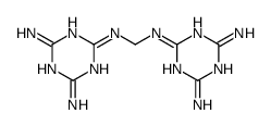 2-N-[[(4,6-diamino-1,3,5-triazin-2-yl)amino]methyl]-1,3,5-triazine-2,4,6-triamine结构式