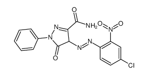 4-[(4-chloro-2-nitrophenyl)azo]-4,5-dihydro-5-oxo-1-phenyl-1H-pyrazole-3-carboxamide structure