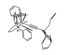 (η5-C5H5)(dppp)Ru-CCC(Ph)2CH2CH=CH2 Structure