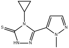 4-环丙基-5-(1-甲基-1H-吡唑-5-基)-4H-1,2,4-三唑-3-硫醇结构式