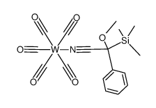 pentacarbonyl[methoxy(phenyl)(trimethylsilyl)acetonitrile]tungsten结构式