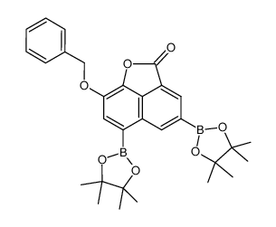 8-benzyloxy-4,6-bis(4,4,5,5-tetramethyl-1,3,2-dioxaborolan-2-yl)naphtho[1,8-bc]furan-2-one结构式