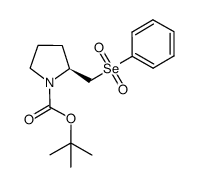 tert-butyl (2S)-2-[(phenylselenonyl)methyl]pyrrolidine-1-carboxylate结构式