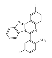 Benzenamine,4-fluoro-2-(2-fluorobenzimidazo[1,2-c]quinazolin-6-yl)-结构式