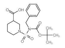 1-(N-BENZYL-N-(TERT-BUTOXYCARBONYL)SULFAMOYL)PIPERIDINE-3-CARBOXYLIC ACID structure