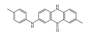 2-methyl-7-(4-methylanilino)-10H-acridin-9-one结构式