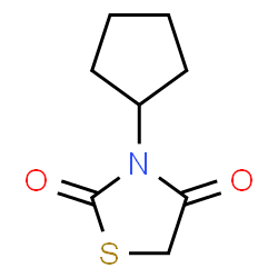 2,4-Thiazolidinedione,3-cyclopentyl-(9CI) Structure