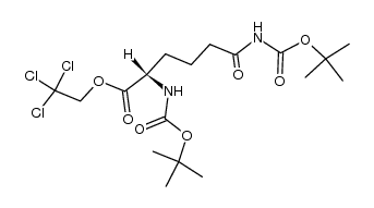 (S)-2,2,2-trichloroethyl 2,6-bis((tert-butoxycarbonyl)amino)-6-oxohexanoate结构式