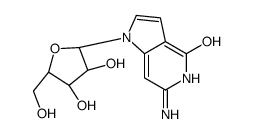 6-amino-1-arabinofuranosyl-1H-pyrrolo(3,2-c)pyridin-4(5H)-one structure