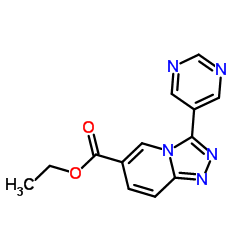 Ethyl 3-(5-pyrimidinyl)[1,2,4]triazolo[4,3-a]pyridine-6-carboxylate结构式