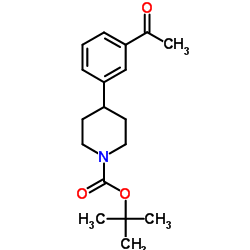 4-(3-乙酰基苯基)哌啶-1-甲酸叔丁酯结构式