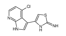 4-(4-氯-1H-吡咯并[2,3-B]吡啶-3-基)-2-噻唑胺结构式