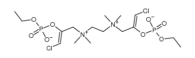 di-N,N'-(β-O-ethoxyphosphoroyl-γ-chloro)-allyl-N,N,N',N'-tetramethylethylene-diammonium diphosphate结构式