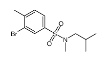 3-bromo-N-isobutyl-N,4-dimethylbenzenesulfonamide结构式