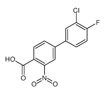 4-(3-chloro-4-fluorophenyl)-2-nitrobenzoic acid结构式