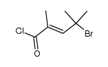 (E)-4-bromo-2,4-dimethylpent-2-enoyl chloride结构式