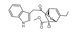 (-)-2-(1-[2-(indol-3-yl)-1-oxo-ethyl])-6-ethyl-7-exo-chloro-2-azabicyclo[2.2.2]oct-5-ene-7-endo-carboxylic acid methyl ester结构式