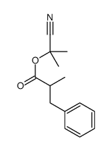 2-Methyl-3-phenylpropionic acid 1-cyano-1-methylethyl ester structure